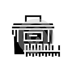 ammo box glyph icon vector illustration
