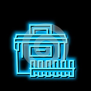 ammo box neon glow icon illustration