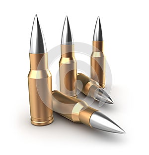 Ammo catridges with bullets photo