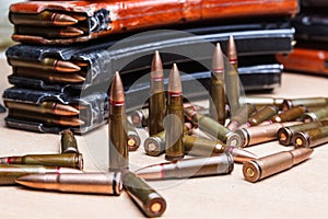 Ammo for machine guns with loaded magazines