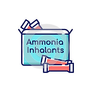 Ammonia inhalants RGB color icon photo