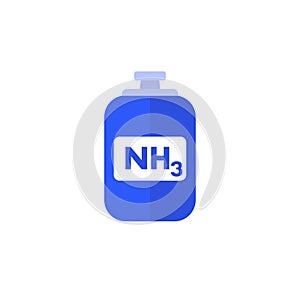 ammonia, NH3 gas tank vector icon