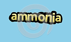AMMONIA writing vector design on a blue background