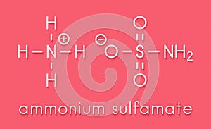 Ammonium sulfamate herbicide weed killer molecule. Skeletal formula.