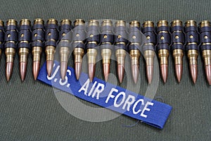 ammunition belt on US AIR FORCE uniform