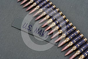 ammunition belt on US NAVY uniform