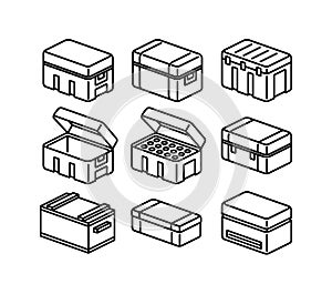 Ammunition box vector