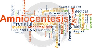 Amniocentesis background concept