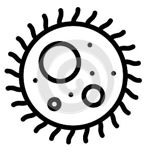 Amoeba or Amoeboid vector illustration, line style icon photo