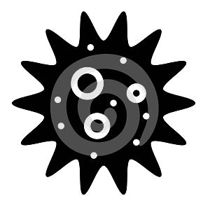 Amoeba or Bacteria vector illustration, solid style icon