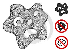 Amoeba Polygonal Web Vector Mesh Illustration