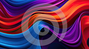 Abstract AMOLED 3D Background , A Colorful Journey into Dimensional Brilliance photo