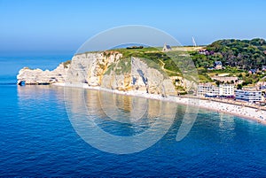 The Amont cliff in Etretat, Normandy