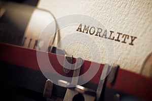 Amorality concept view