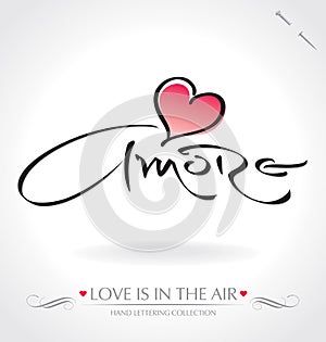 Amore hand lettering (vector)