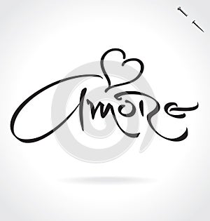 AMORE hand lettering (vector)