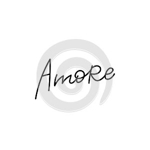 Amore italian love calligraphy quote lettering photo