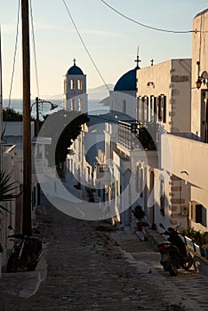 Amorgos island, Katapola old village street, Greece