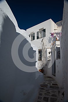 Amorgos island, old village Chora lane, Greece