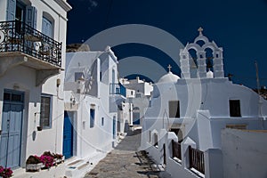 Amorgos island, old village Chora lane, Greece