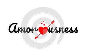 amorousness word text typography design logo icon photo