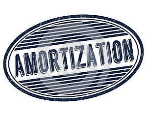 Amortization grunge rubber stamp