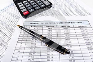 Amortization schedule documents