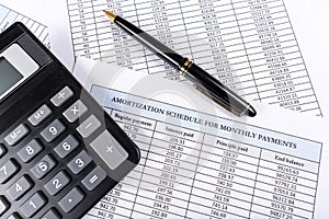 Amortization schedule documents