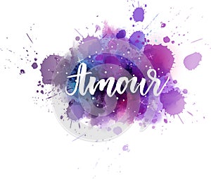 Amour hanwritten calligraphy