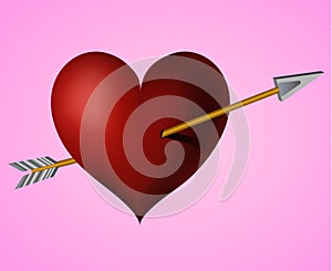 Amour Symbol with Heart and Arrow Icon