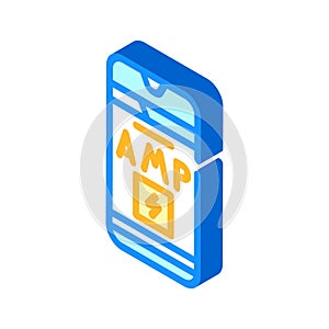 amp accelerated mobile pages seo isometric icon vector illustration photo