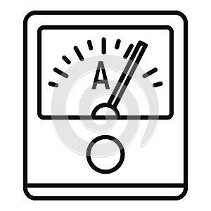 Ampere meter device icon, outline style