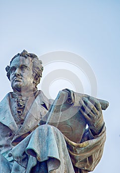 Ampere square and the monument to Andre-Marie Ampere