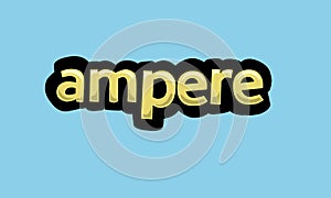 AMPERE writing vector design on a blue background