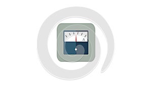 Amperemeter icon animation for video motion graphics