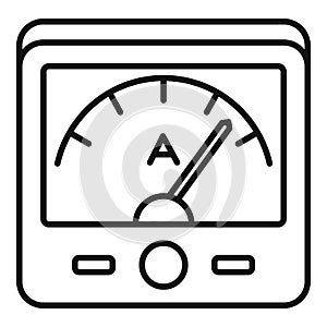 Amperemeter icon, outline style