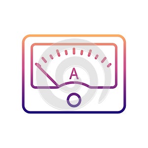 ampermeter nolan icon. Simple thin line, outline vector of Measuring Instruments icons for ui and ux, website or mobile