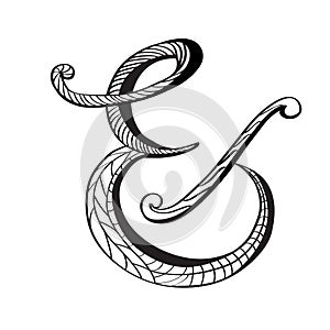 Ampersand in hand drawn style