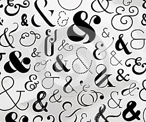 Ampersand symbol pattern