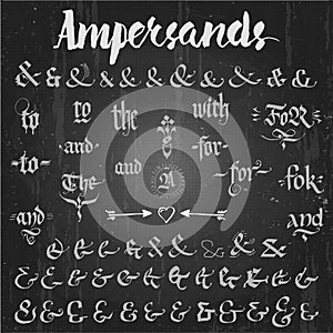Ampersands Hand Drawn and catchwords