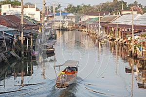 Amphawa floating market in thailand