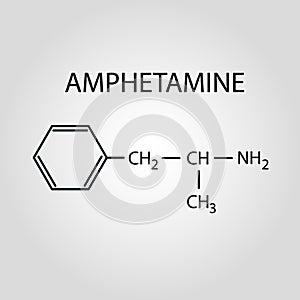 Amphetamine atomic stucture photo