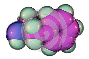 Amphetamine molecule, a powerful stimulant of central nervous system