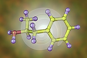 Amphetamine molecule, a powerful stimulant of central nervous system photo