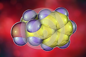 Amphetamine molecule, a powerful stimulant of central nervous system photo