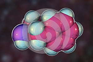 Amphetamine molecule, a powerful stimulant of central nervous system photo
