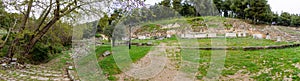 The Amphiareion of Oropos Greece panoramic view pedestal and altar