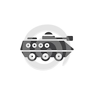 Amphibia military vehicle icon vector