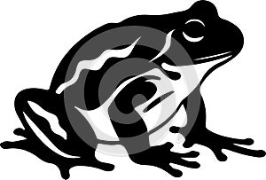 amphibian Black Silhouette Generative Ai