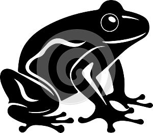 amphibian Black Silhouette Generative Ai